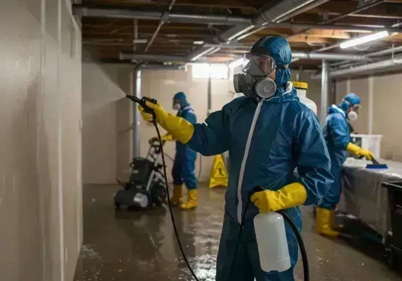 Basement Sanitization and Antimicrobial Treatment process in Lansing, NY